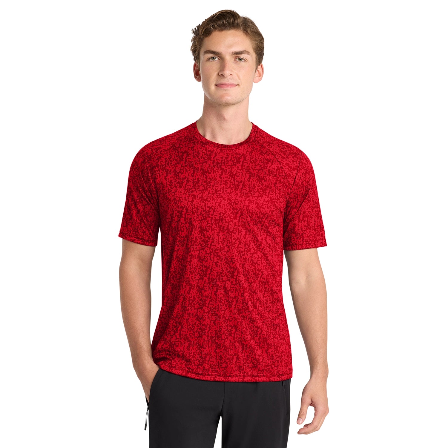 SportTek Decorated Digi Camo Tee