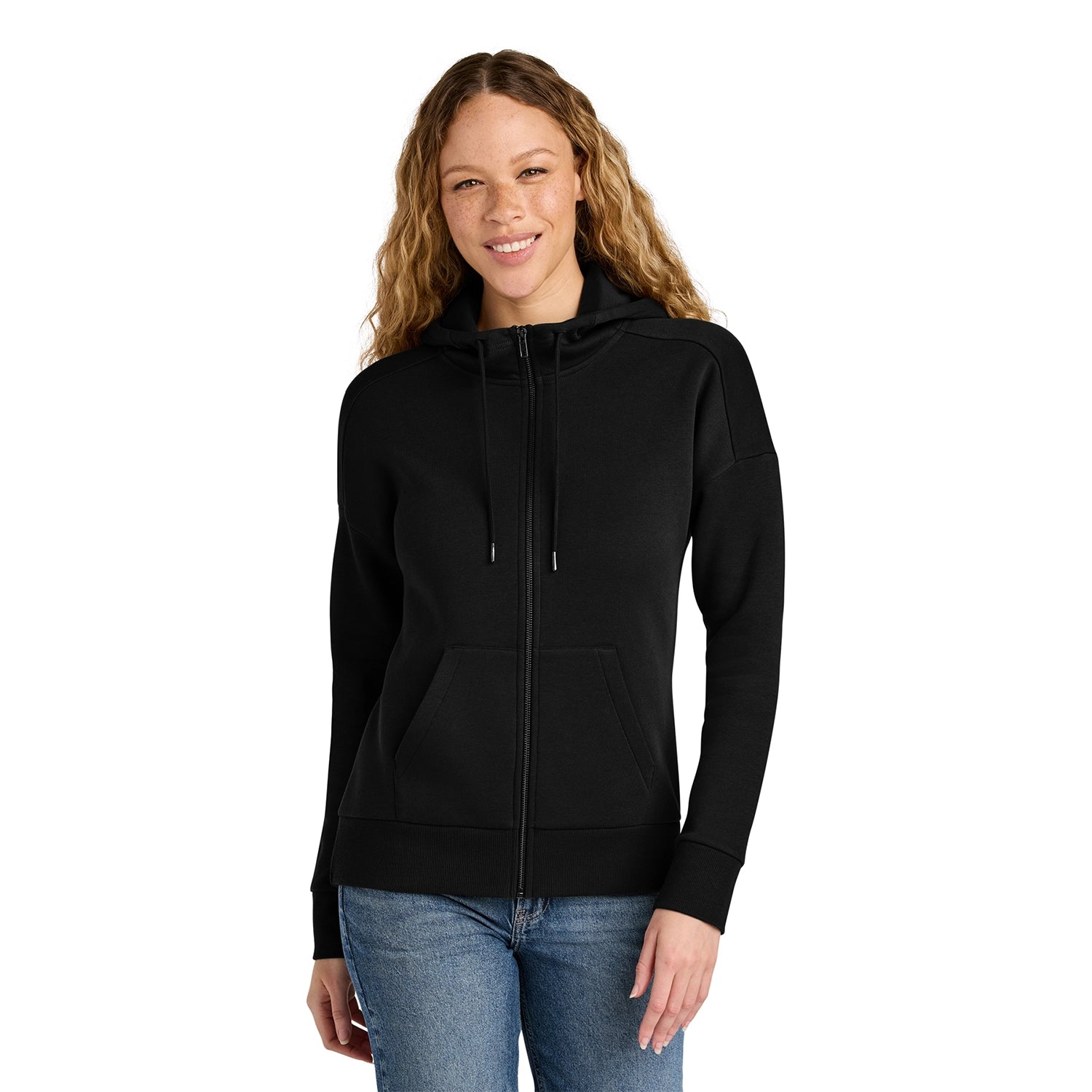 District Decorated Women’s Perfect Weight Fleece Drop Shoulder FullZip Hoodie
