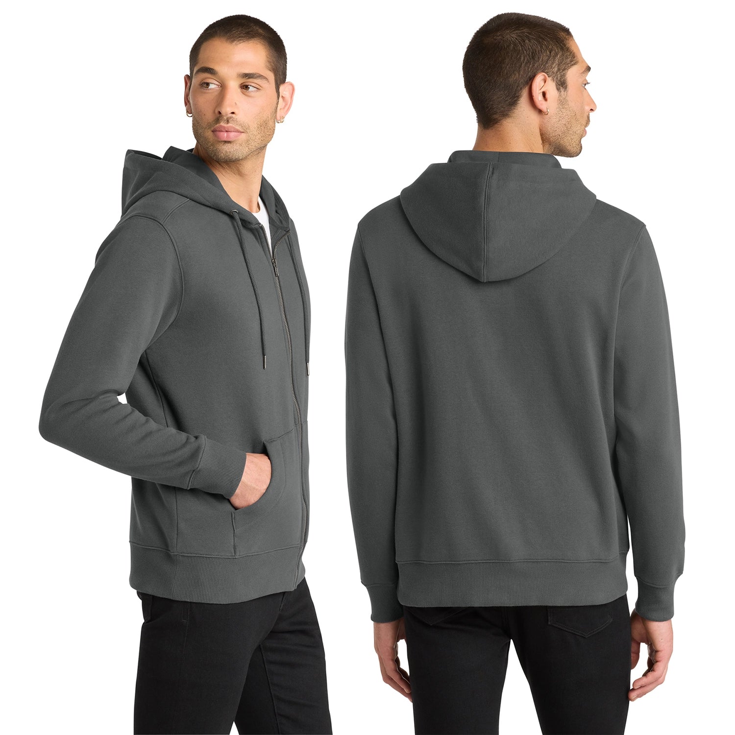 District Decorated Perfect Weight Fleece FullZip Hoodie