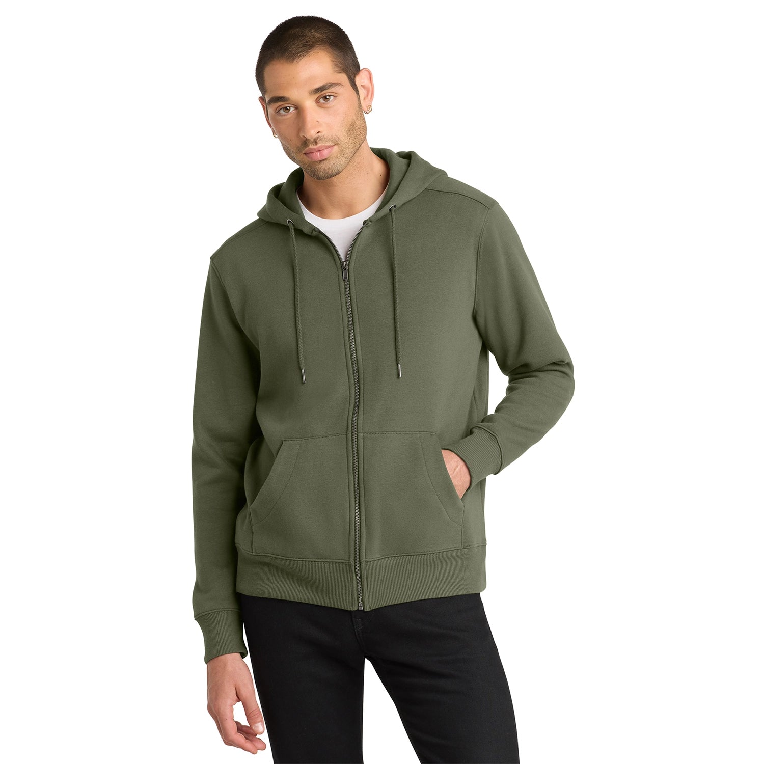 District Decorated Perfect Weight Fleece FullZip Hoodie