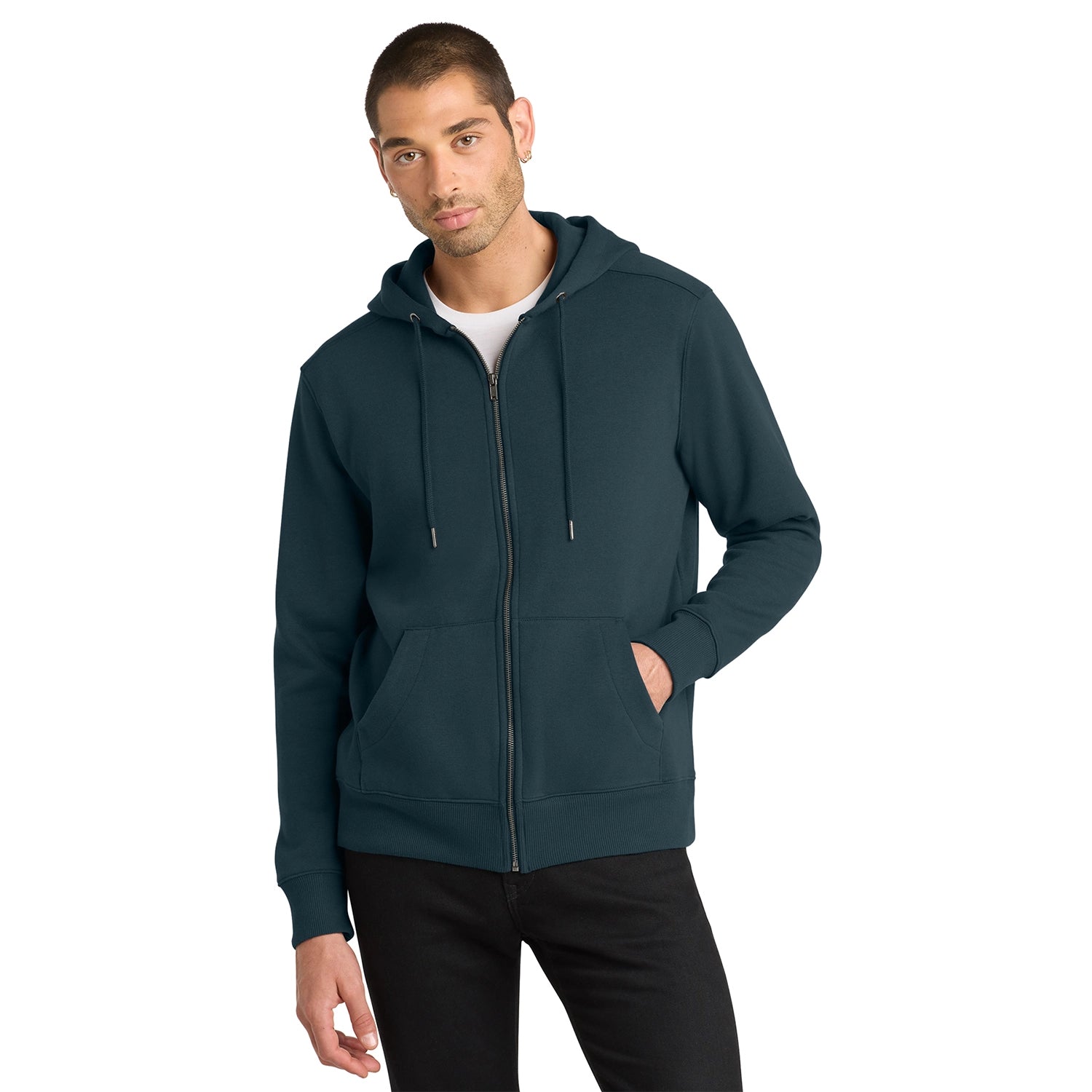 District Decorated Perfect Weight Fleece FullZip Hoodie