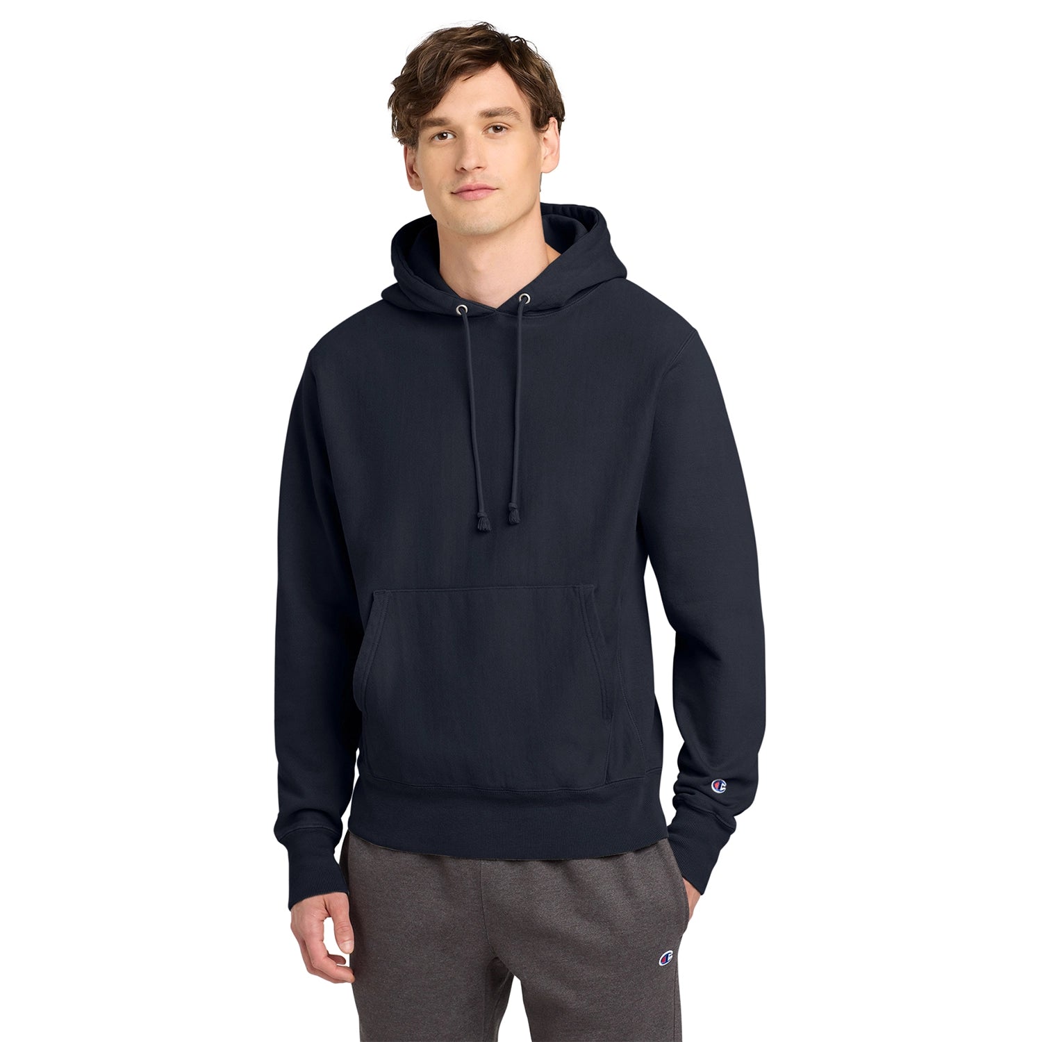 Champion Decorated Reverse Weave GarmentDyed Hooded Sweatshirt