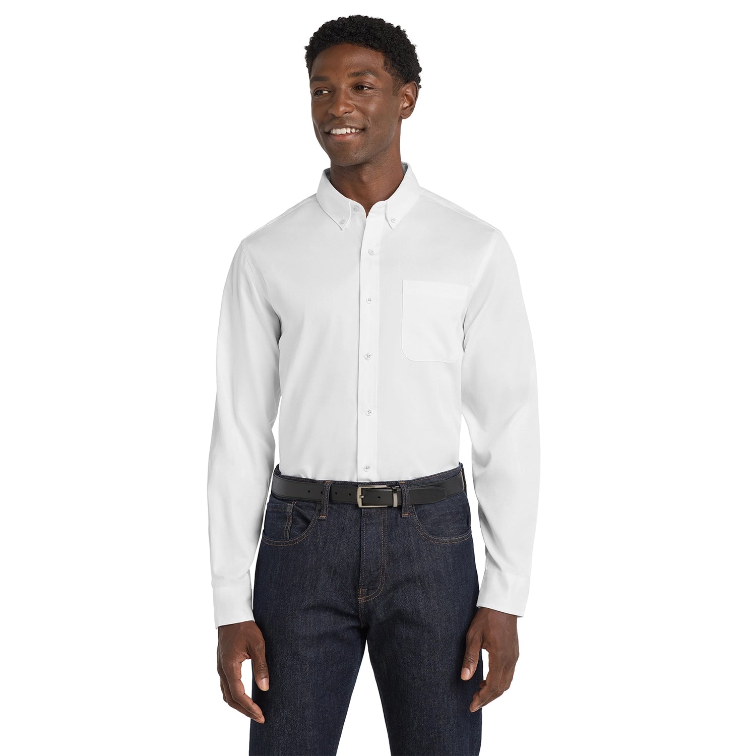 Port Authority Long Sleeve SuperPro React Embroidered Twill Shirt
