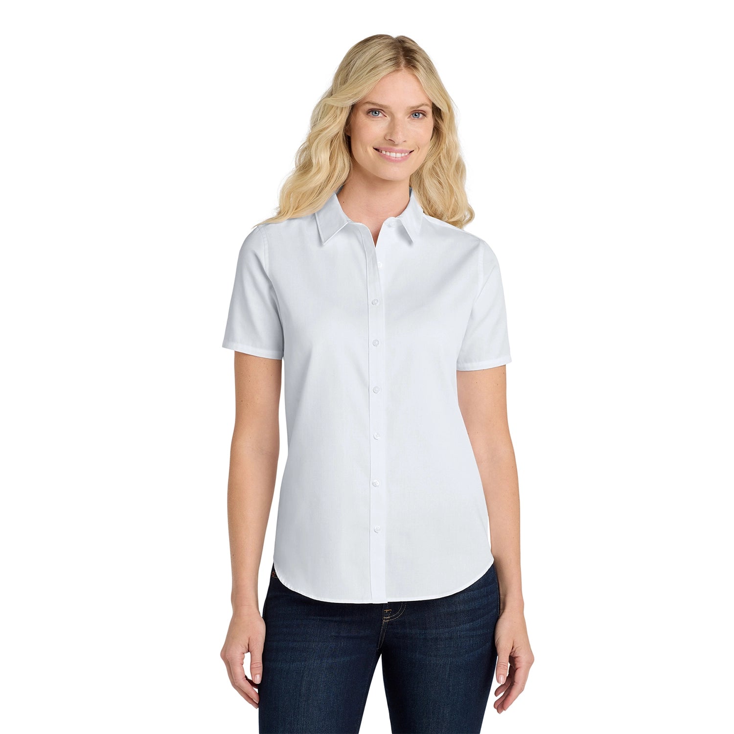 Port Authority Women's Short Sleeve SuperPro React Embroidered Twill Shirt