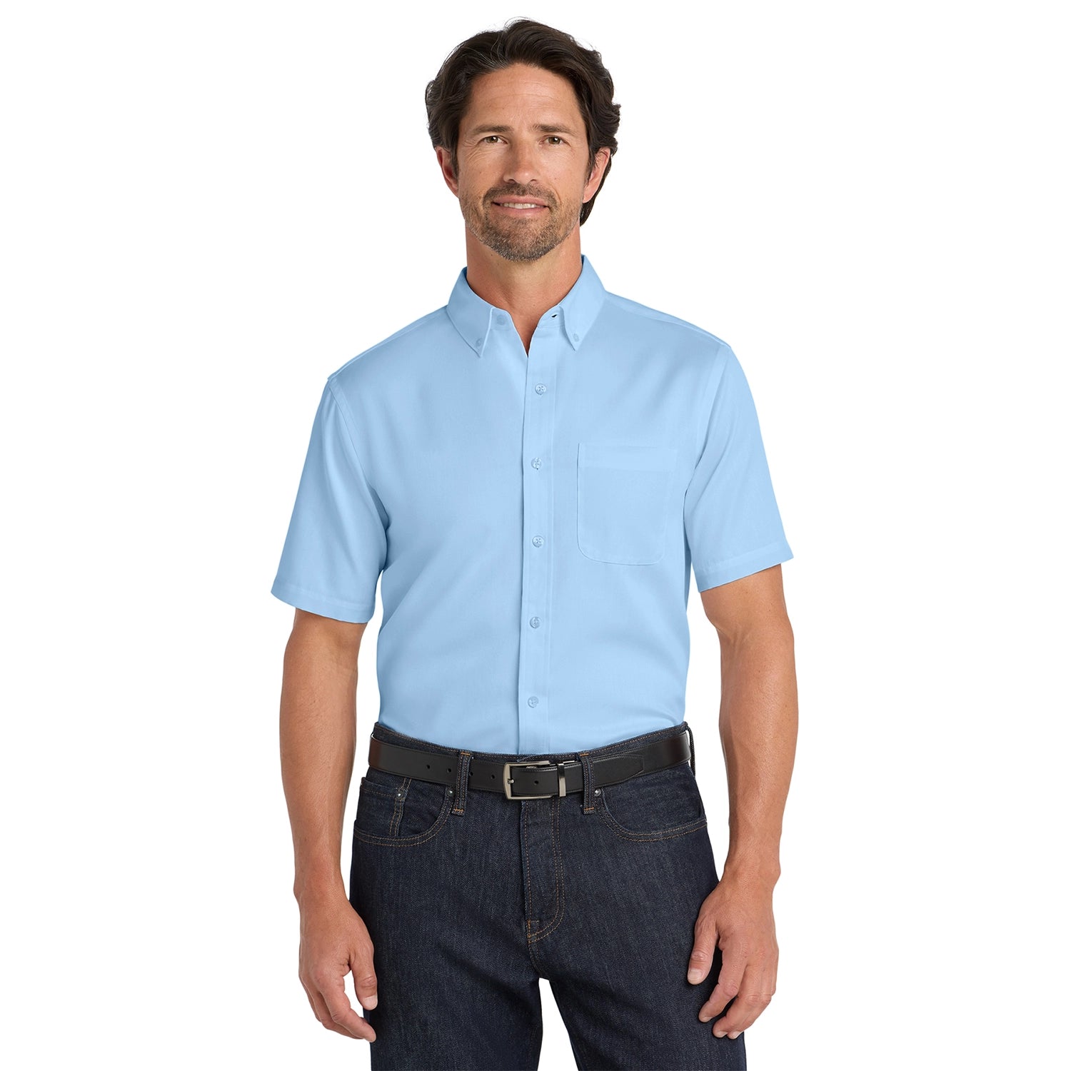 Port Authority Short Sleeve SuperPro React Embroidered Twill Shirt