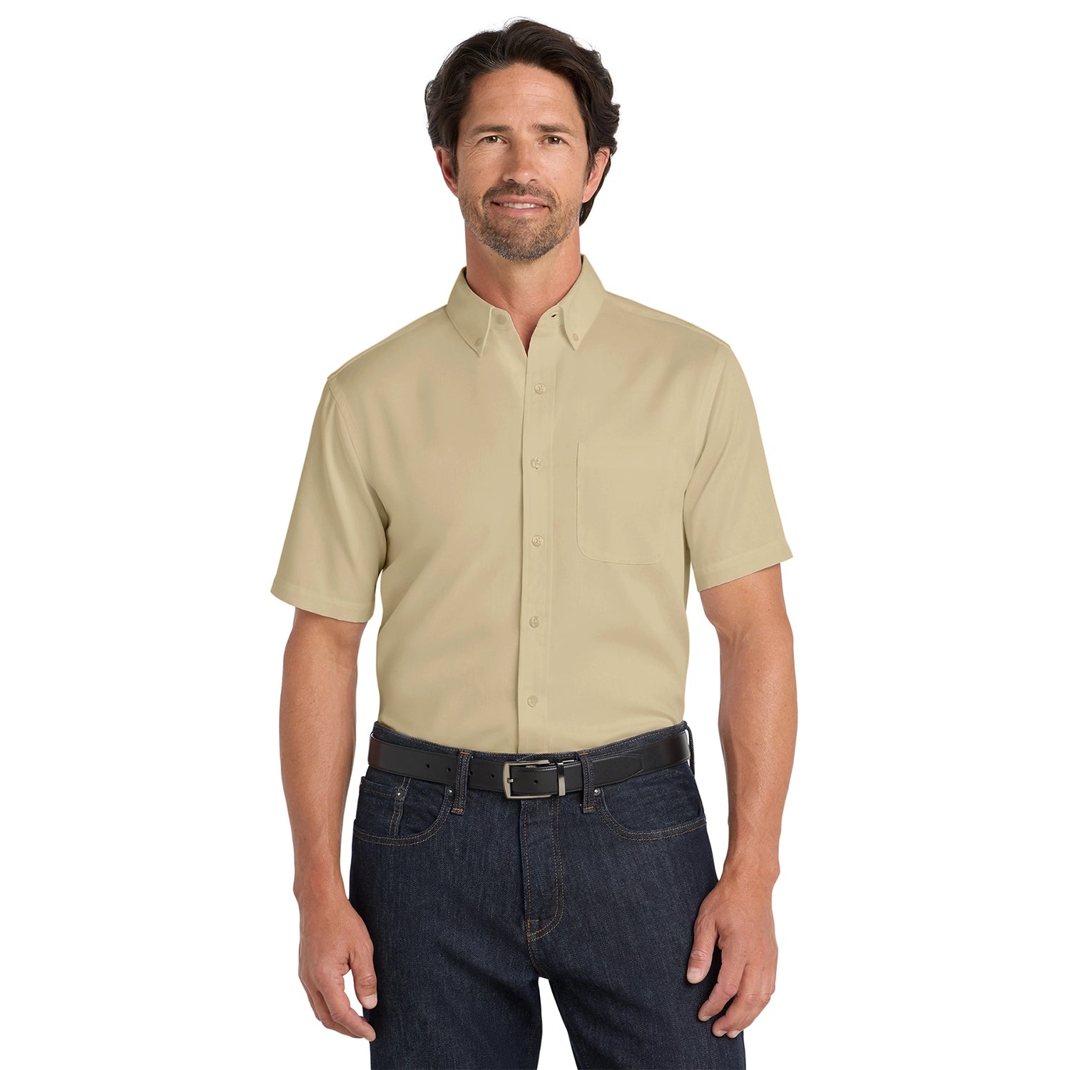 Port Authority Short Sleeve SuperPro React Embroidered Twill Shirt