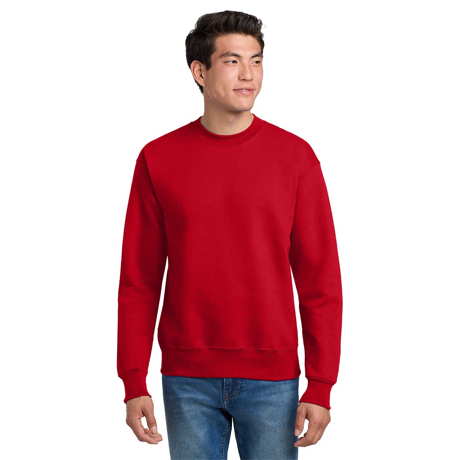 Hanes Ultimate Cotton - Crewneck Sweatshirt Decorated - Deep Red