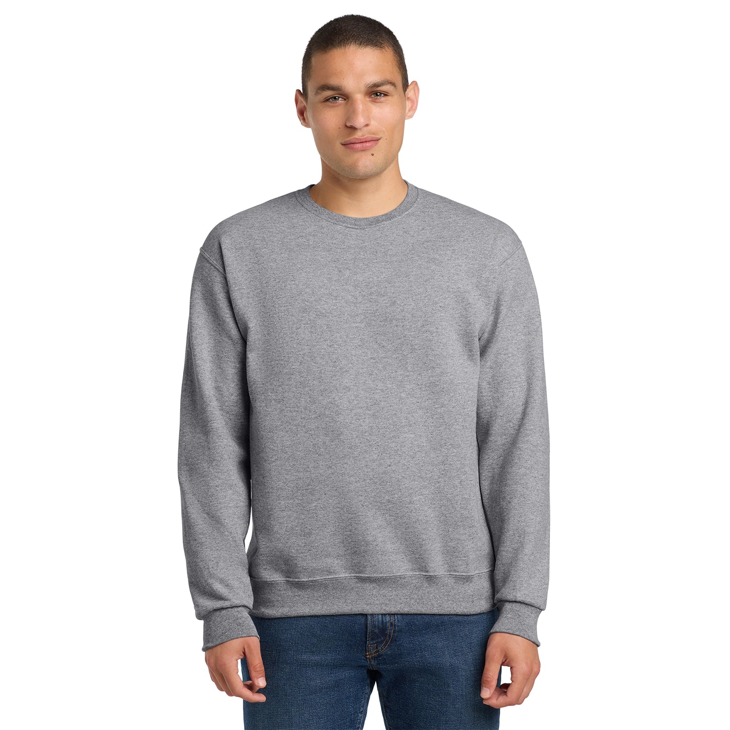 Jerzees NuBlend Crewneck Sweatshirt Decorated - Athletic Grey Heather
