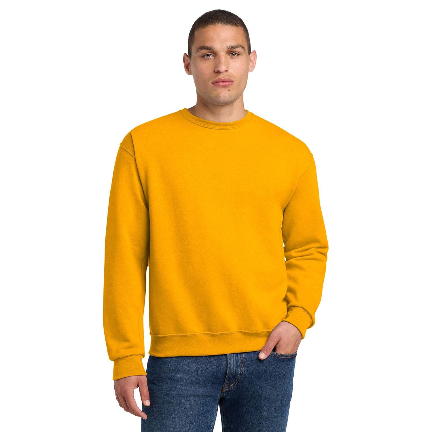 Jerzees NuBlend Crewneck Sweatshirt Decorated - Gold