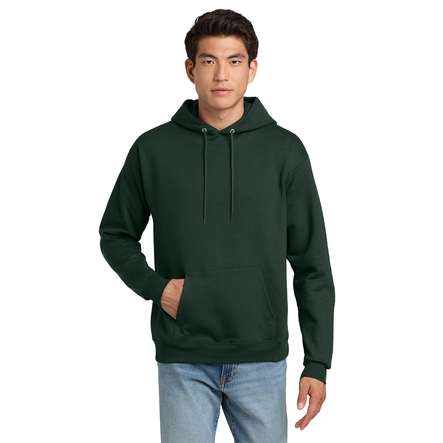 Hanes EcoSmart - Pullover Hooded Sweatshirt Decorated - Deep Forest