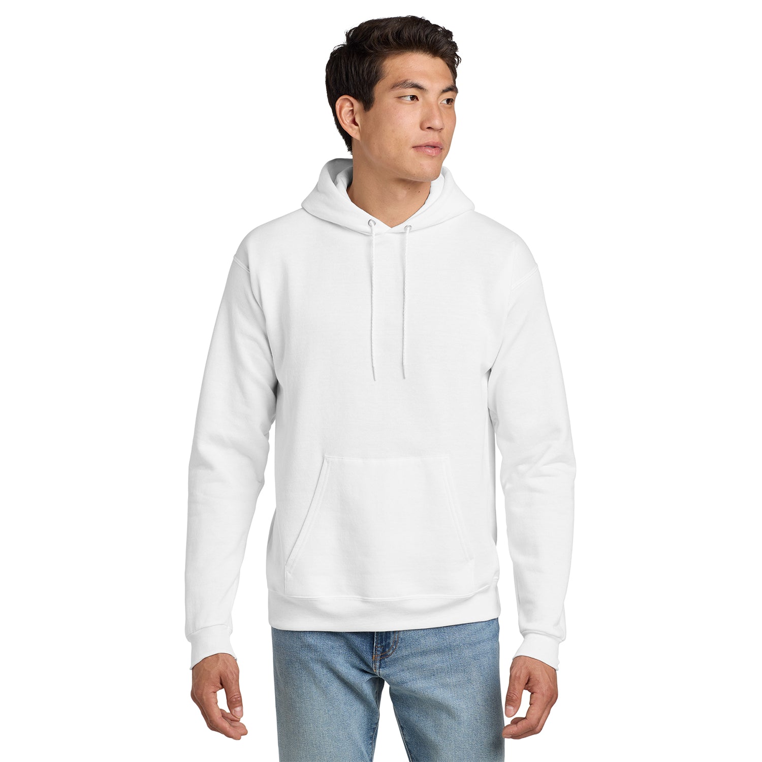 Hanes EcoSmart - Pullover Hooded Sweatshirt Decorated - White