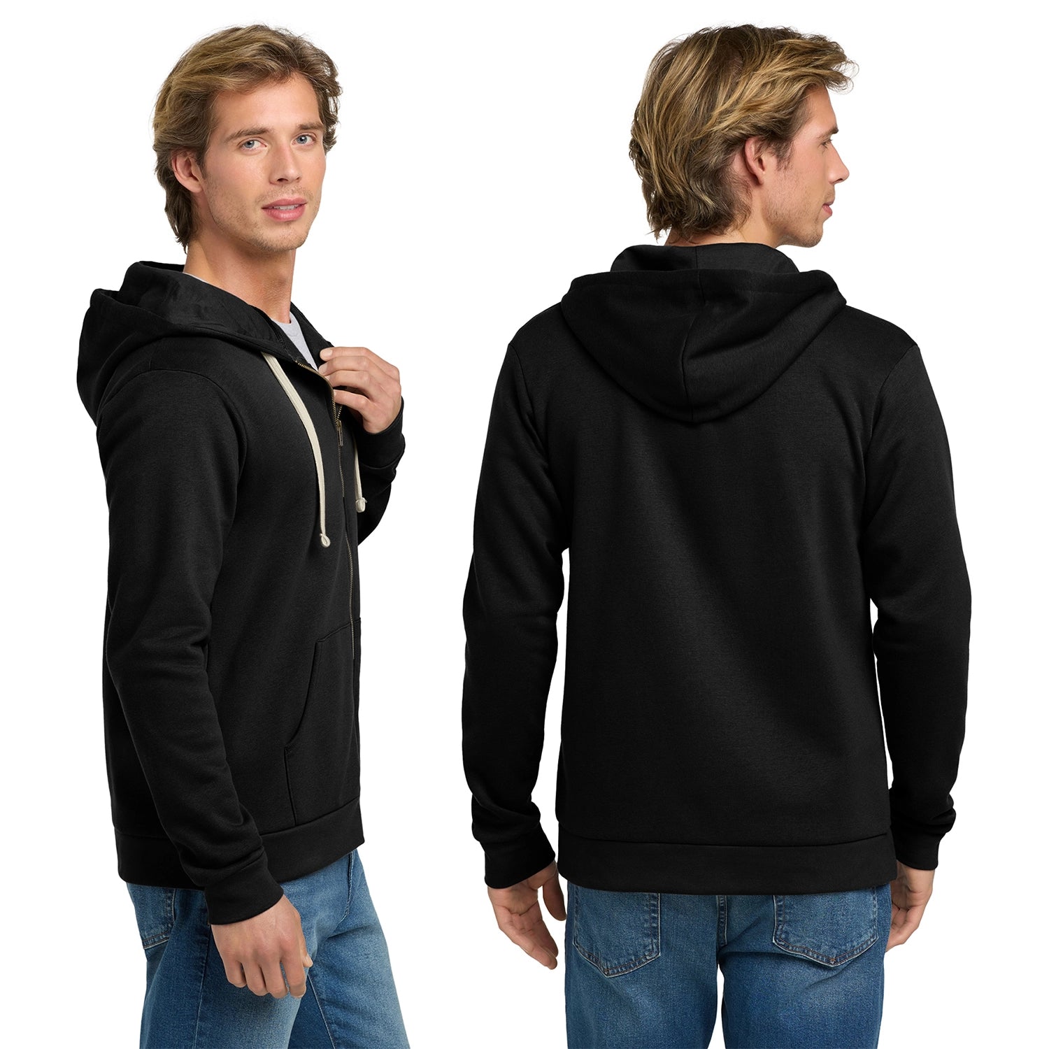 Next Level Apparel Decorated Adult Santa Barbara Zip Hoodie