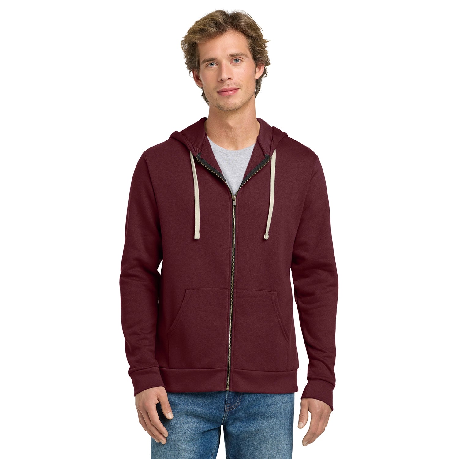 Next Level Apparel Decorated Adult Santa Barbara Zip Hoodie