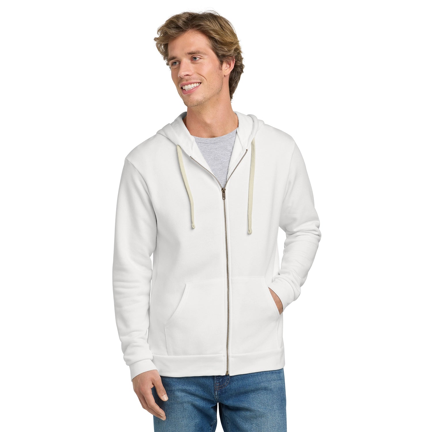 Next Level Apparel Decorated Adult Santa Barbara Zip Hoodie