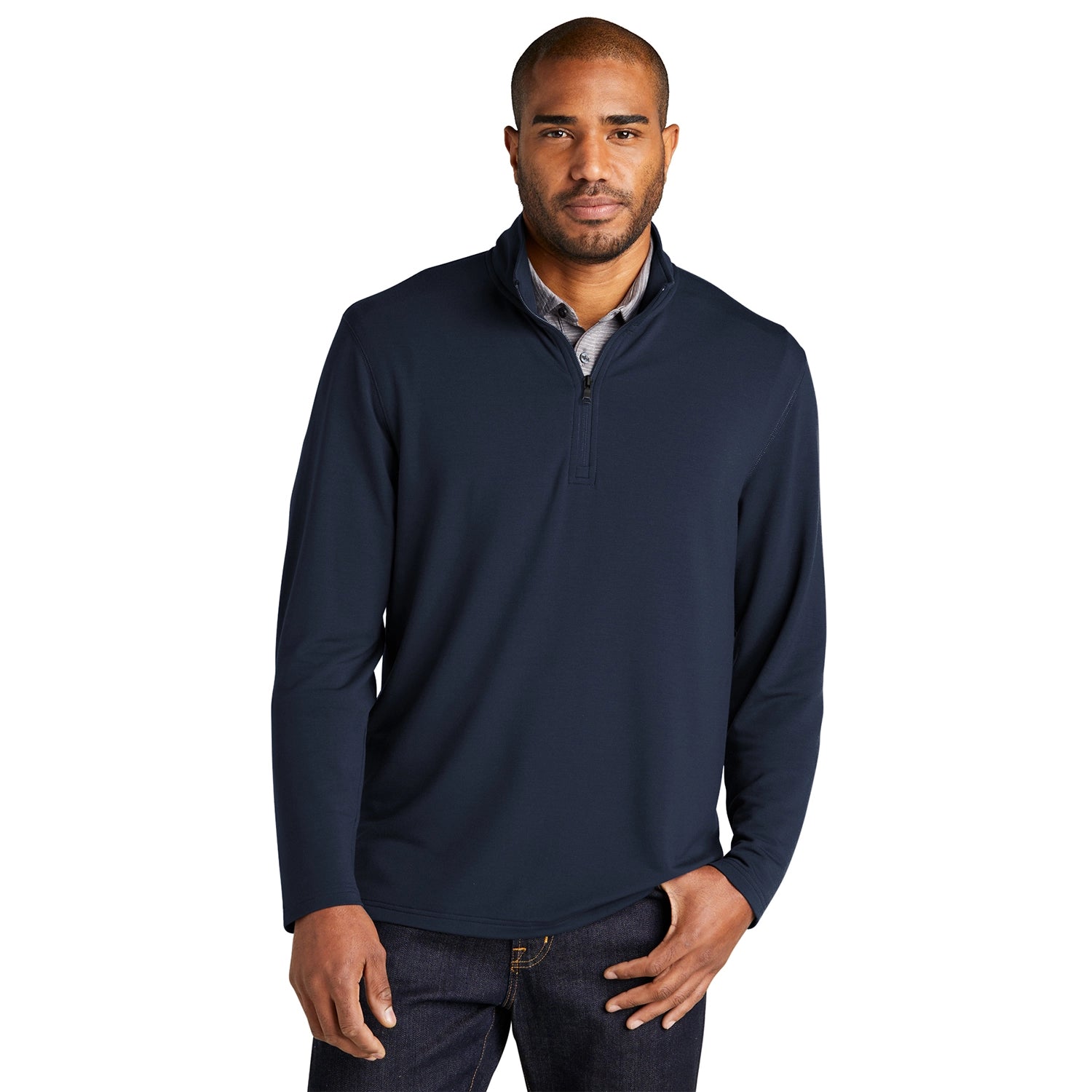 Port Authority Microterry 1/4Zip Embroidered Pullover