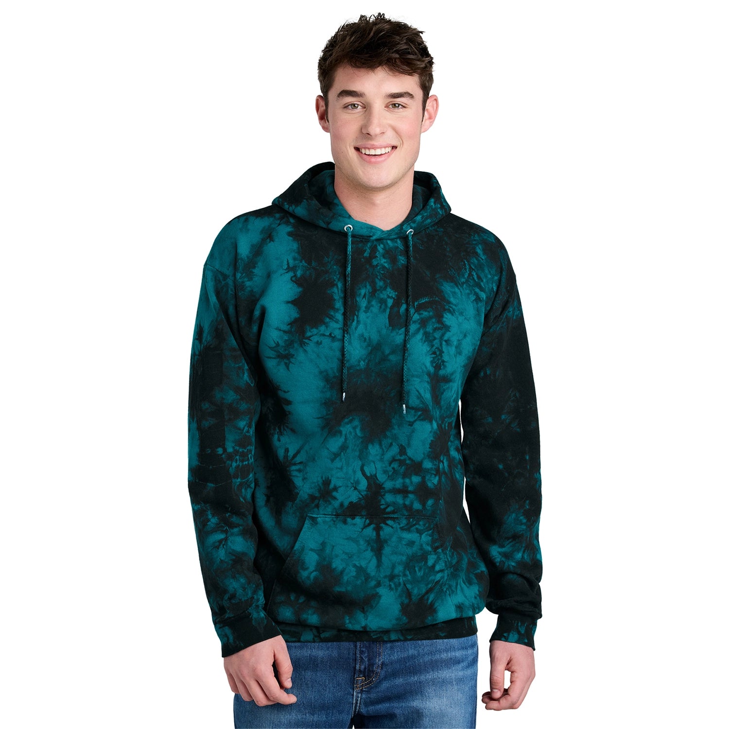 Port & Co Decorated Crystal TieDye Pullover Hoodie
