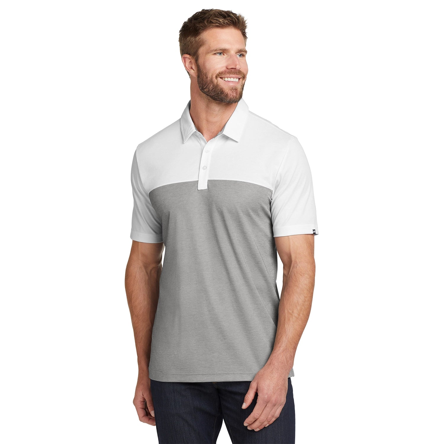 TravisMathew Oceanside Blocked Embroidered Polo