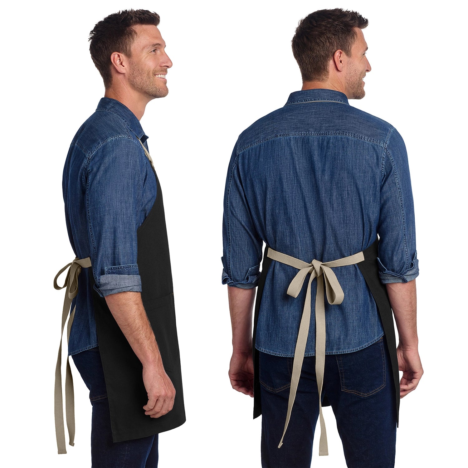 Port Authority Decorated Canvas FullLength TwoPocket Apron