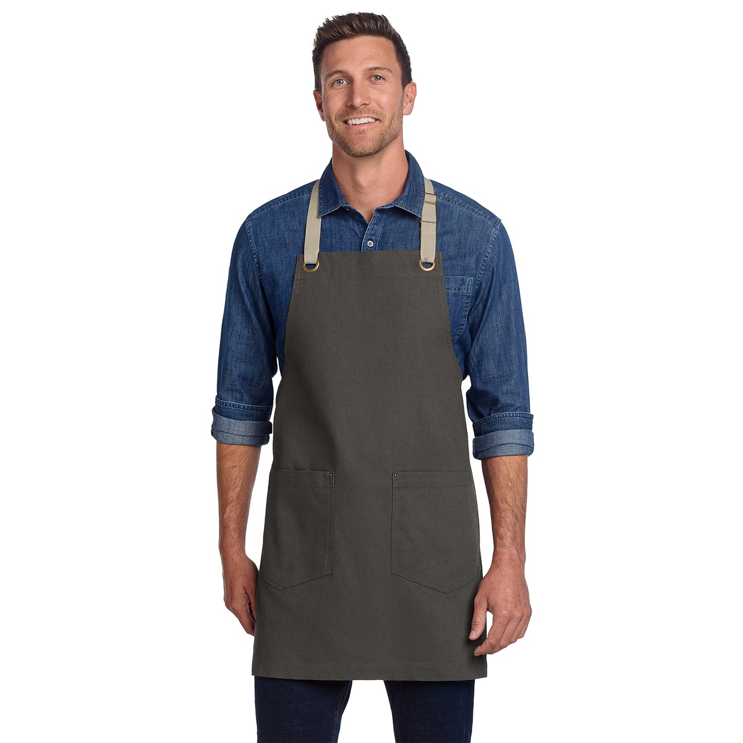 Port Authority Decorated Canvas FullLength TwoPocket Apron