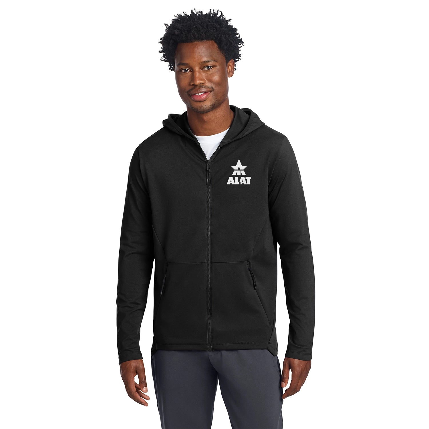SportTek Decorated Circuit Hooded FullZip