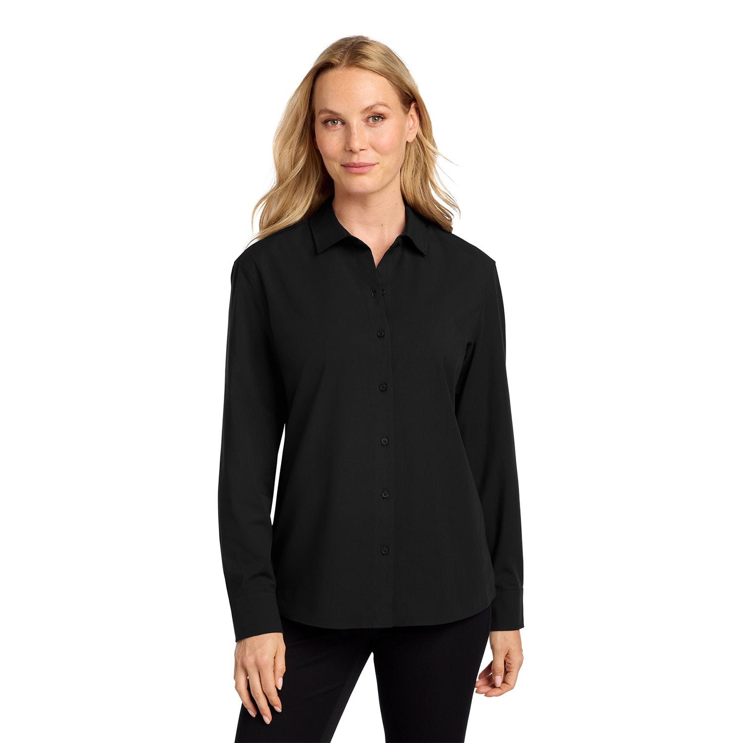 Mercer+Mettle Women’s Long Sleeve Stretch Embroidered Woven Shirt