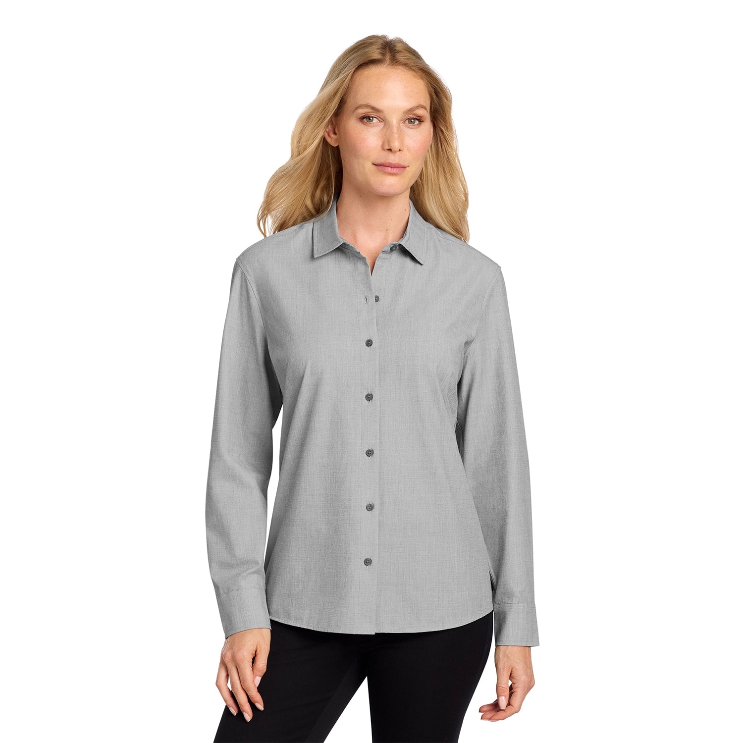 Mercer+Mettle Women’s Long Sleeve Stretch Embroidered Woven Shirt