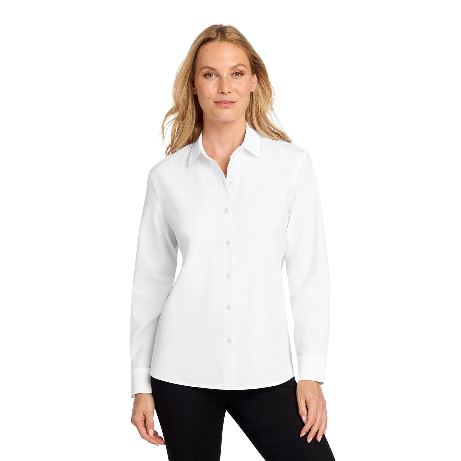 Mercer+Mettle Women’s Long Sleeve Stretch Embroidered Woven Shirt