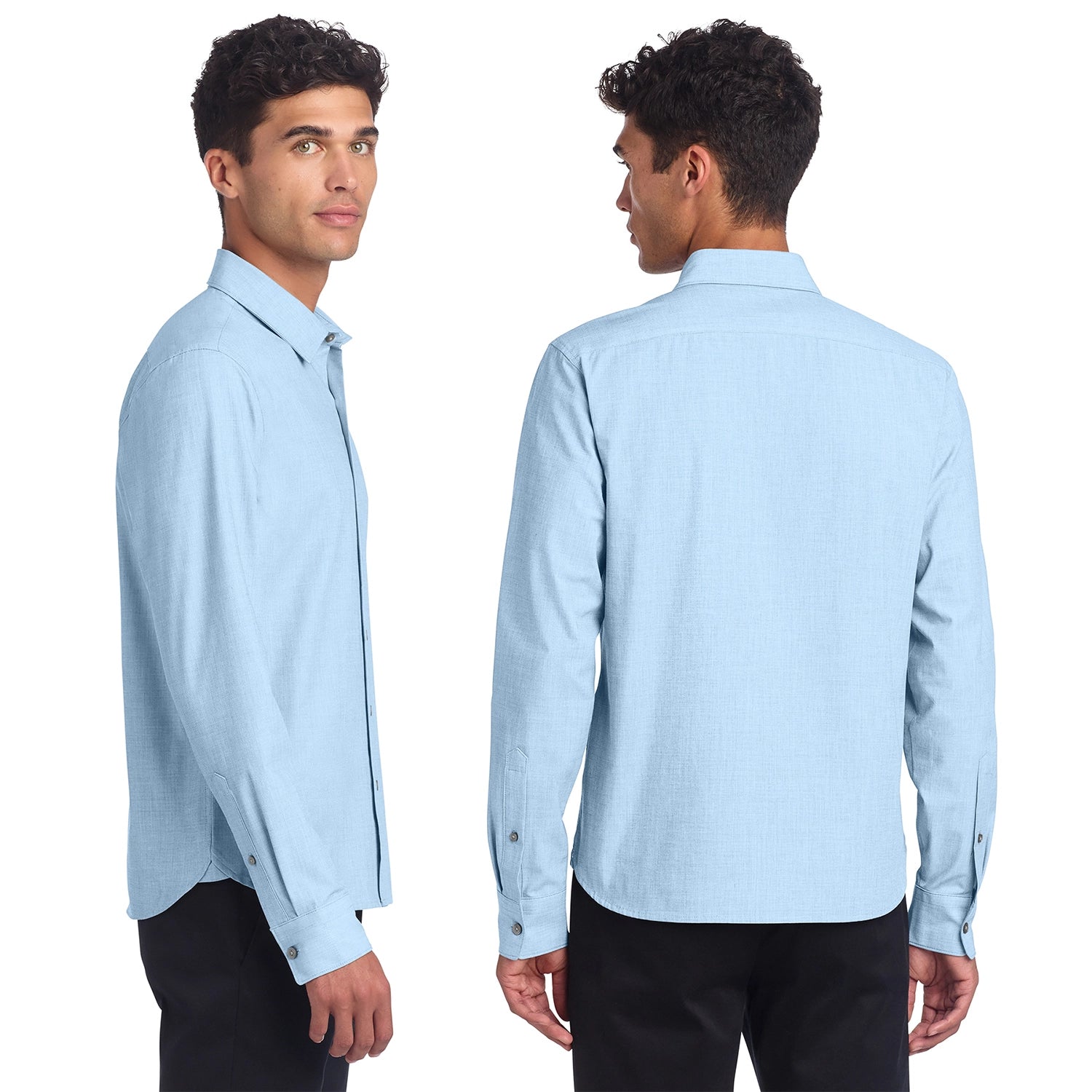 Mercer+Mettle Long Sleeve Stretch Embroidered Woven Shirt