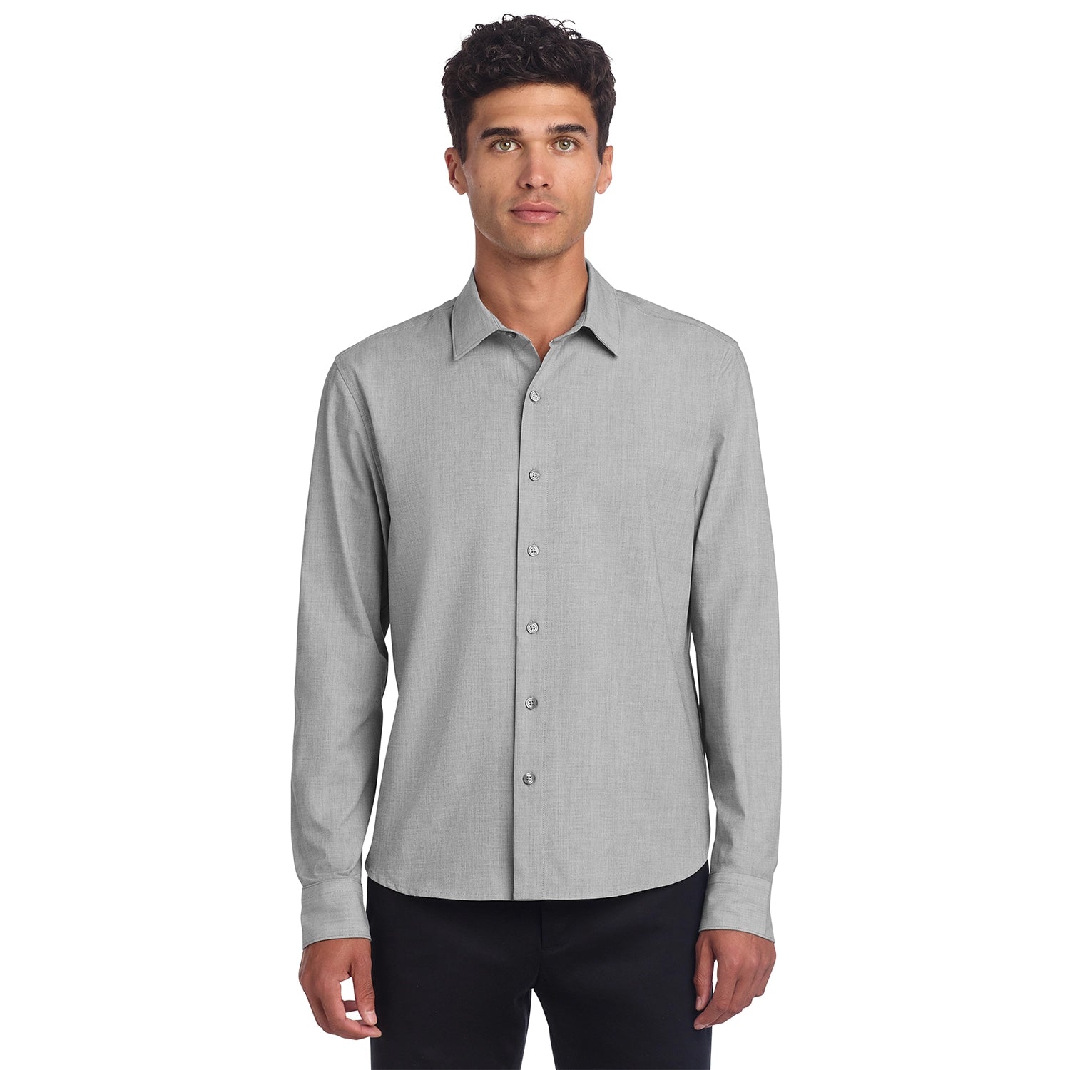 Mercer+Mettle Long Sleeve Stretch Embroidered Woven Shirt