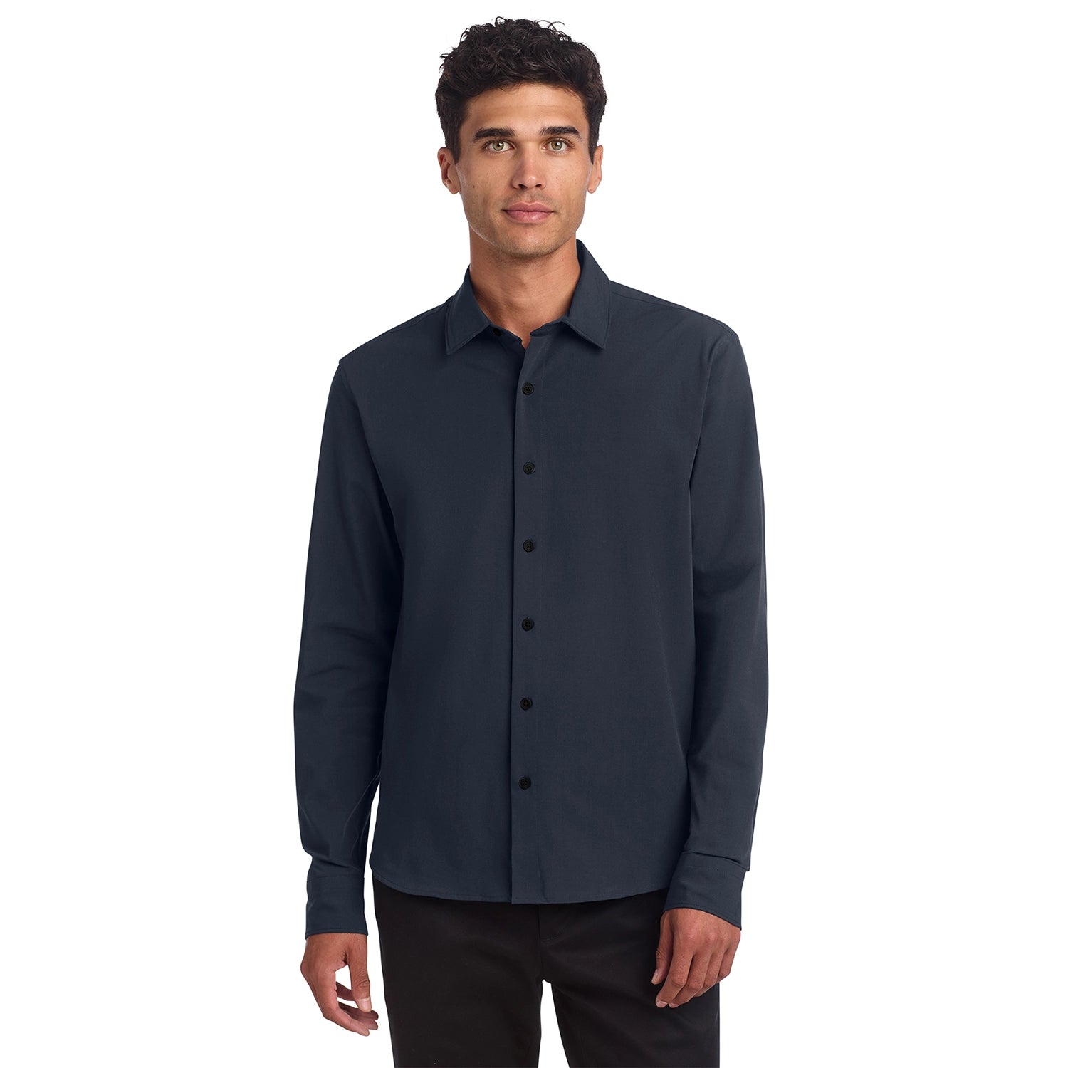 Mercer+Mettle Long Sleeve Stretch Embroidered Woven Shirt