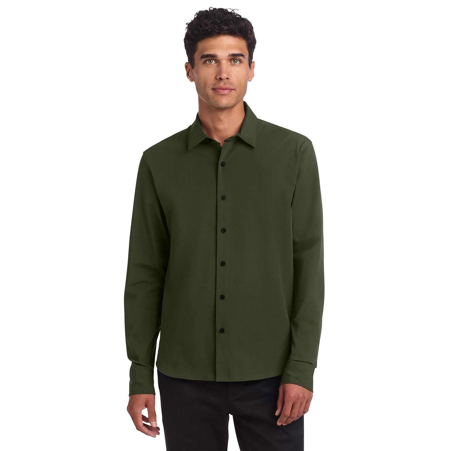 Mercer+Mettle Long Sleeve Stretch Embroidered Woven Shirt