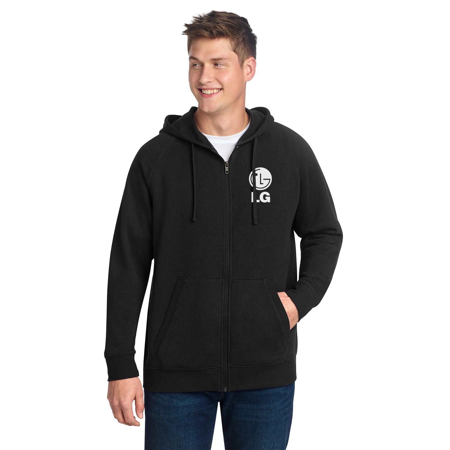 SportTek Decorated Drive Fleece Hooded FullZip