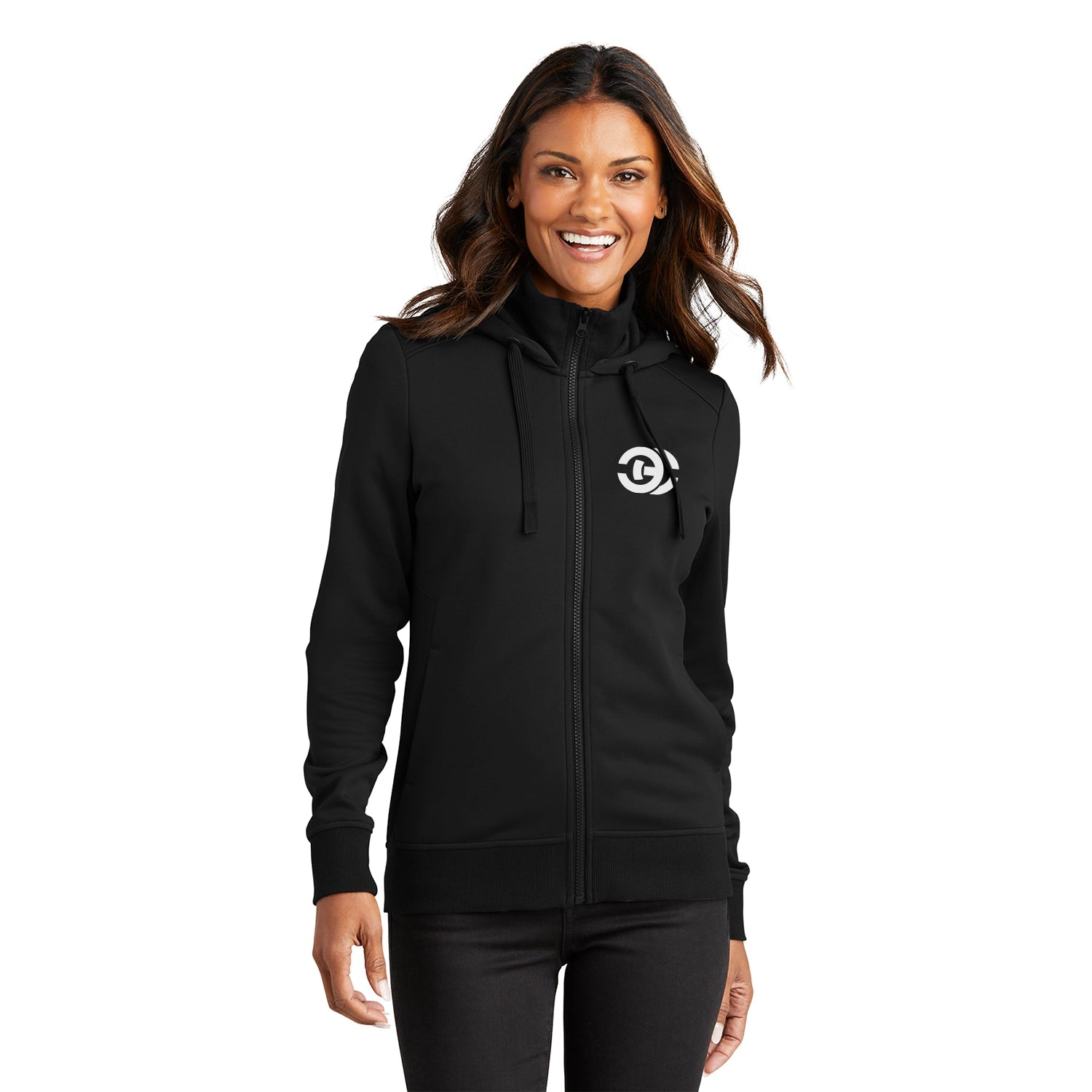 Port Authority Women's Smooth Fleece Embroidered Hooded Jacket