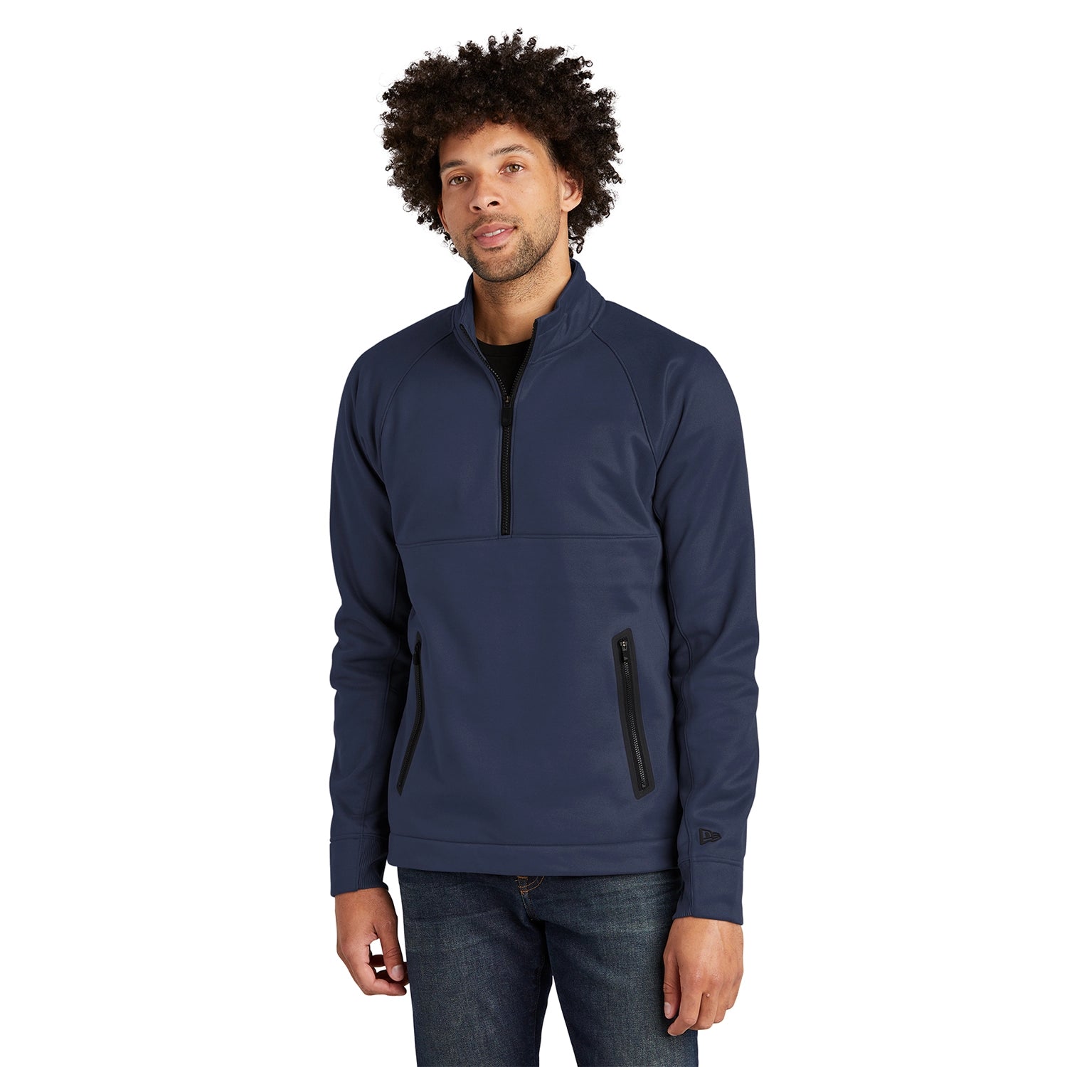 New Era Venue Fleece 1/4Zip Embroidered Pullover