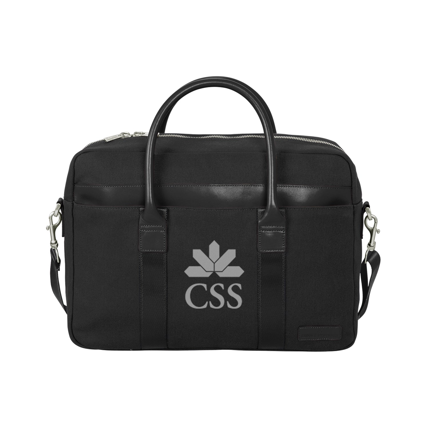 Brooks Brothers Wells Briefcase Embroidered - Black