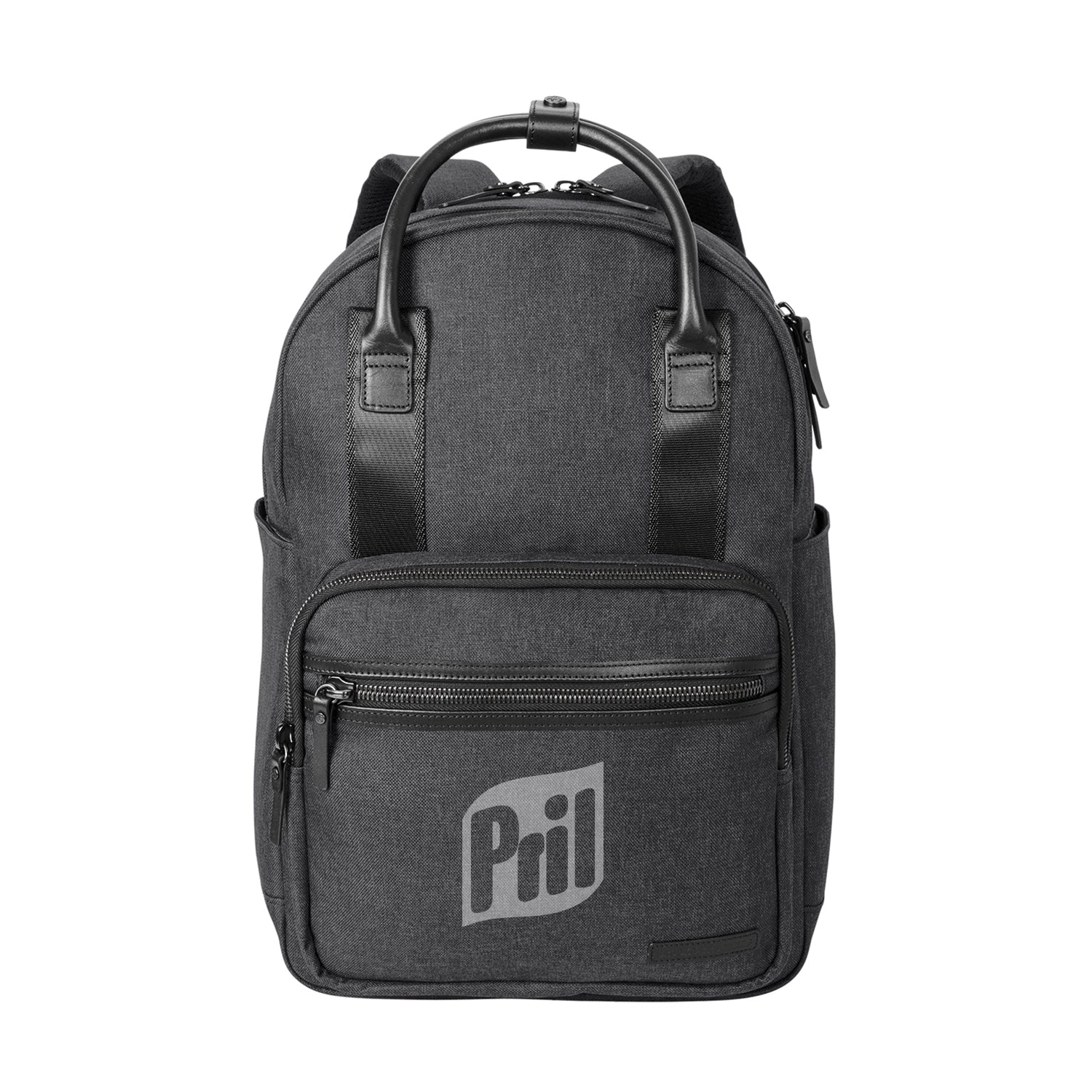 Brooks Brothers Grant Dual-Handle Backpack Embroidered - Heather Grey