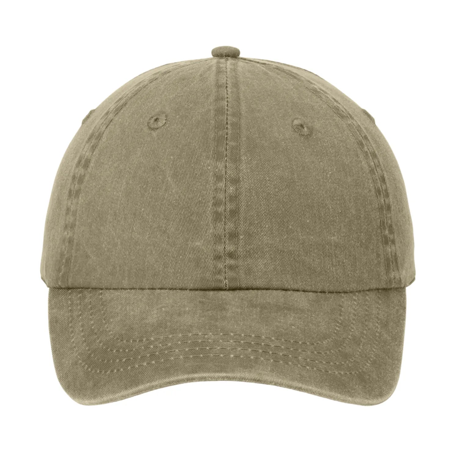 Port & Company - Pigment-Dyed Embroidered Cap - Khaki Beige (PMS 7497C)
