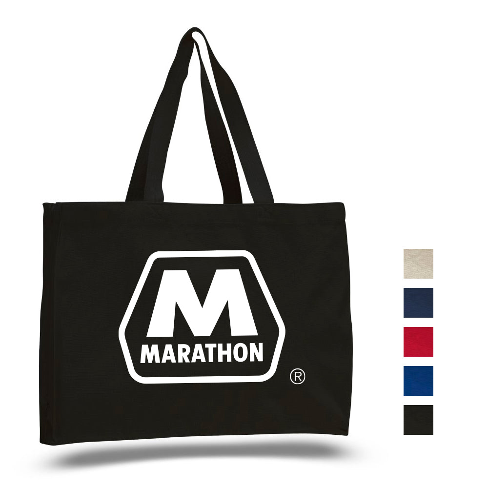 Canvas Gusset Tote bag Decorated