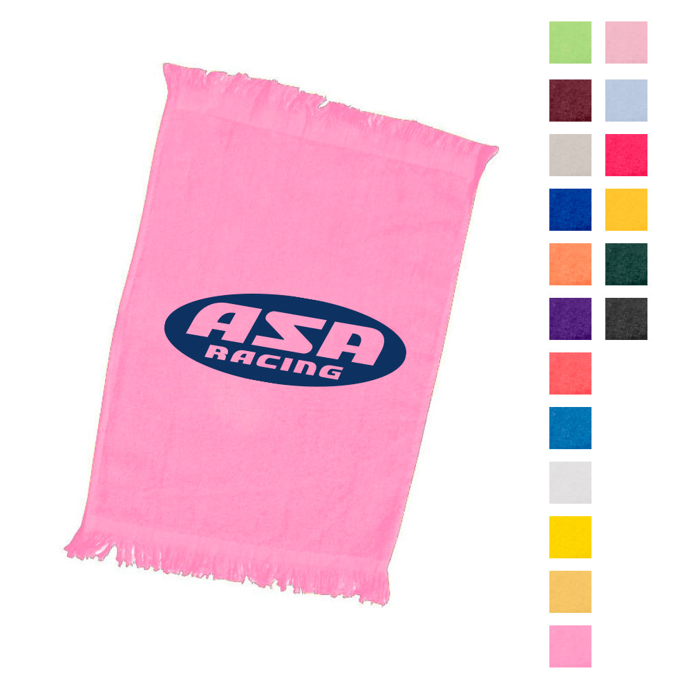 Velour Fingertip Towel with Fringes Decorated