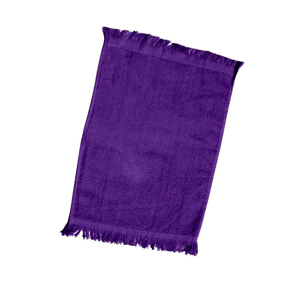 Velour Fingertip Towel with Fringes Decorated