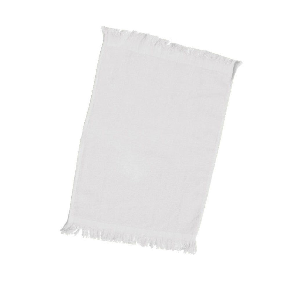 Velour Fingertip Towel with Fringes Decorated