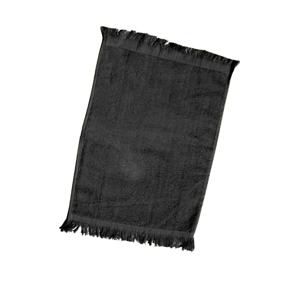 Velour Fingertip Towel with Fringes Decorated
