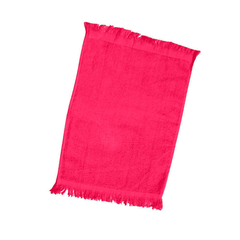 Velour Fingertip Towel with Fringes Decorated
