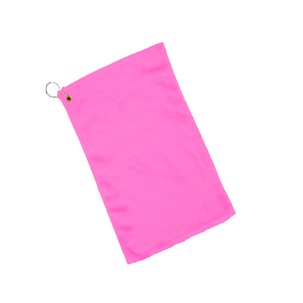 Velour Hemmed Fingertip Towel Decorated