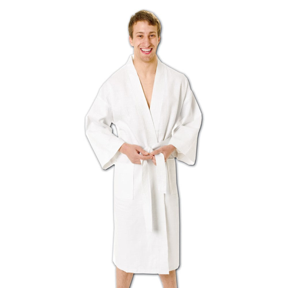 Waffle Weave Bathrobe Embroidered