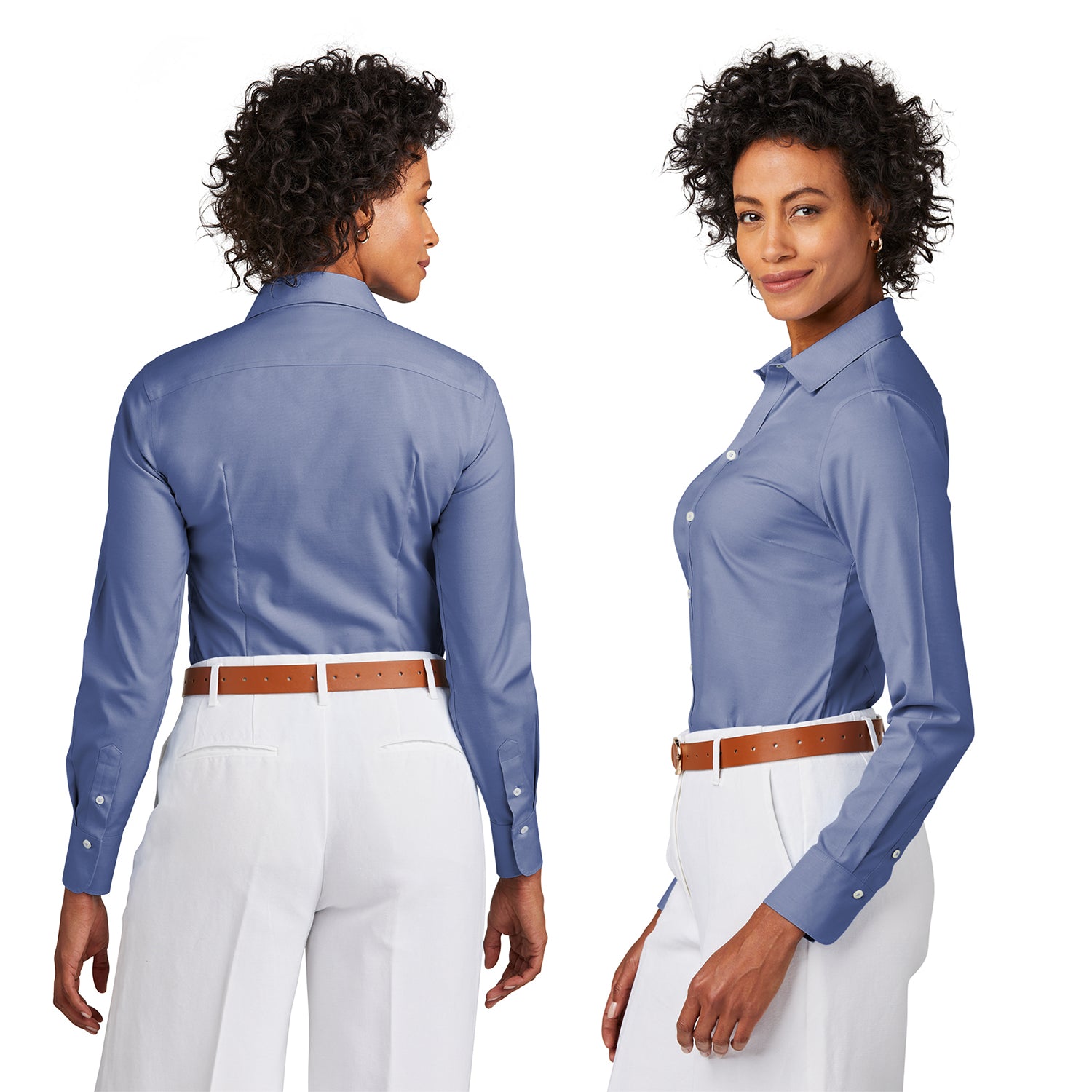 Brooks Brothers Women’s WrinkleFree Stretch Pinpoint Shirt Embroidered