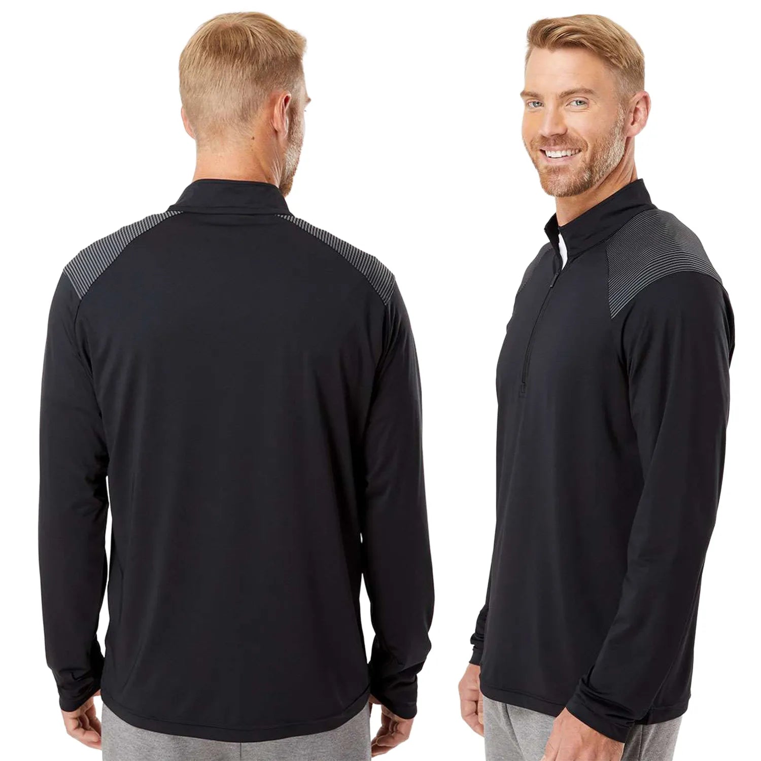 Adidas Shoulder Stripe QuarterZip Pullover Embroidered