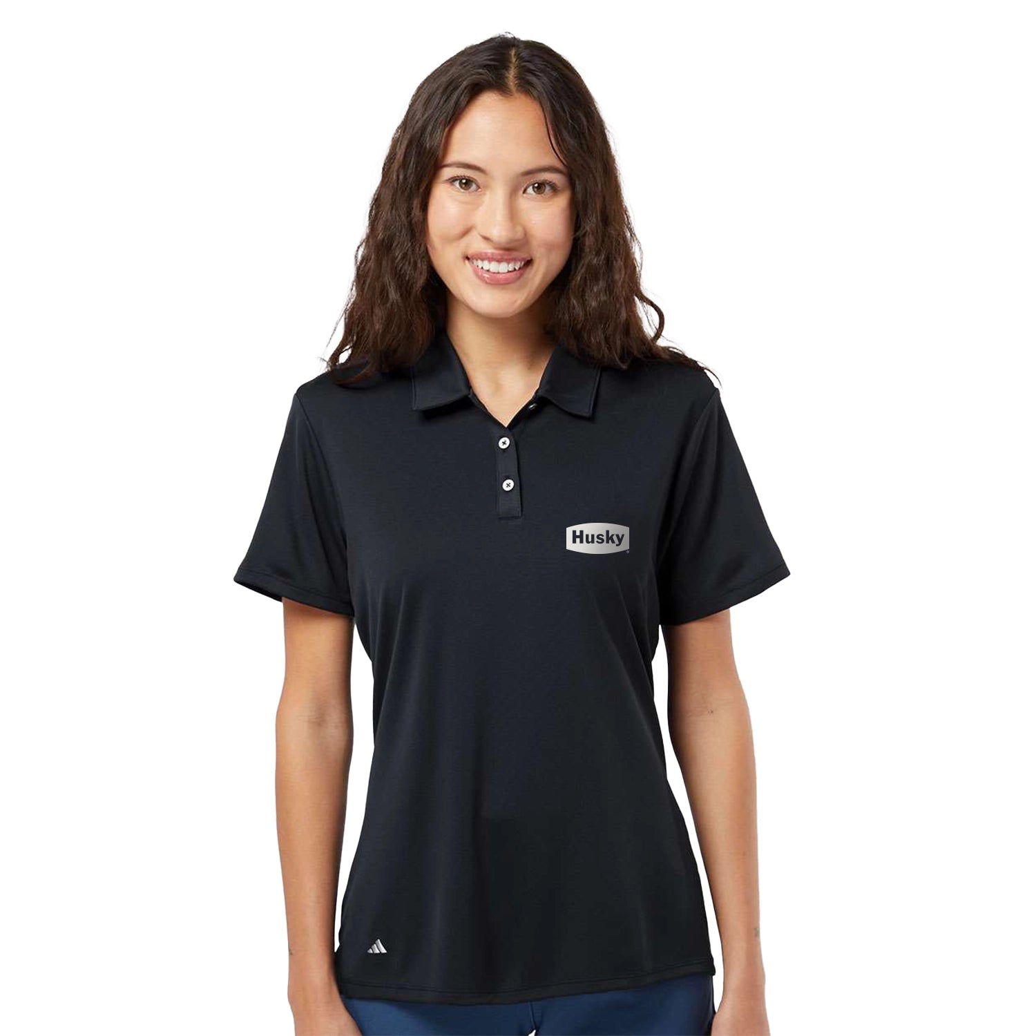 Adidas Women's Performance Embroidered Polo - Black