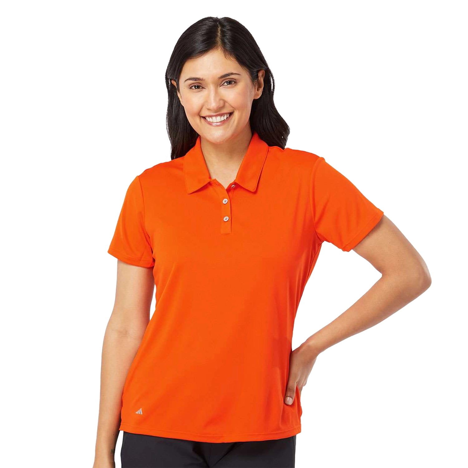 Adidas Women's Performance Embroidered Polo - Orange