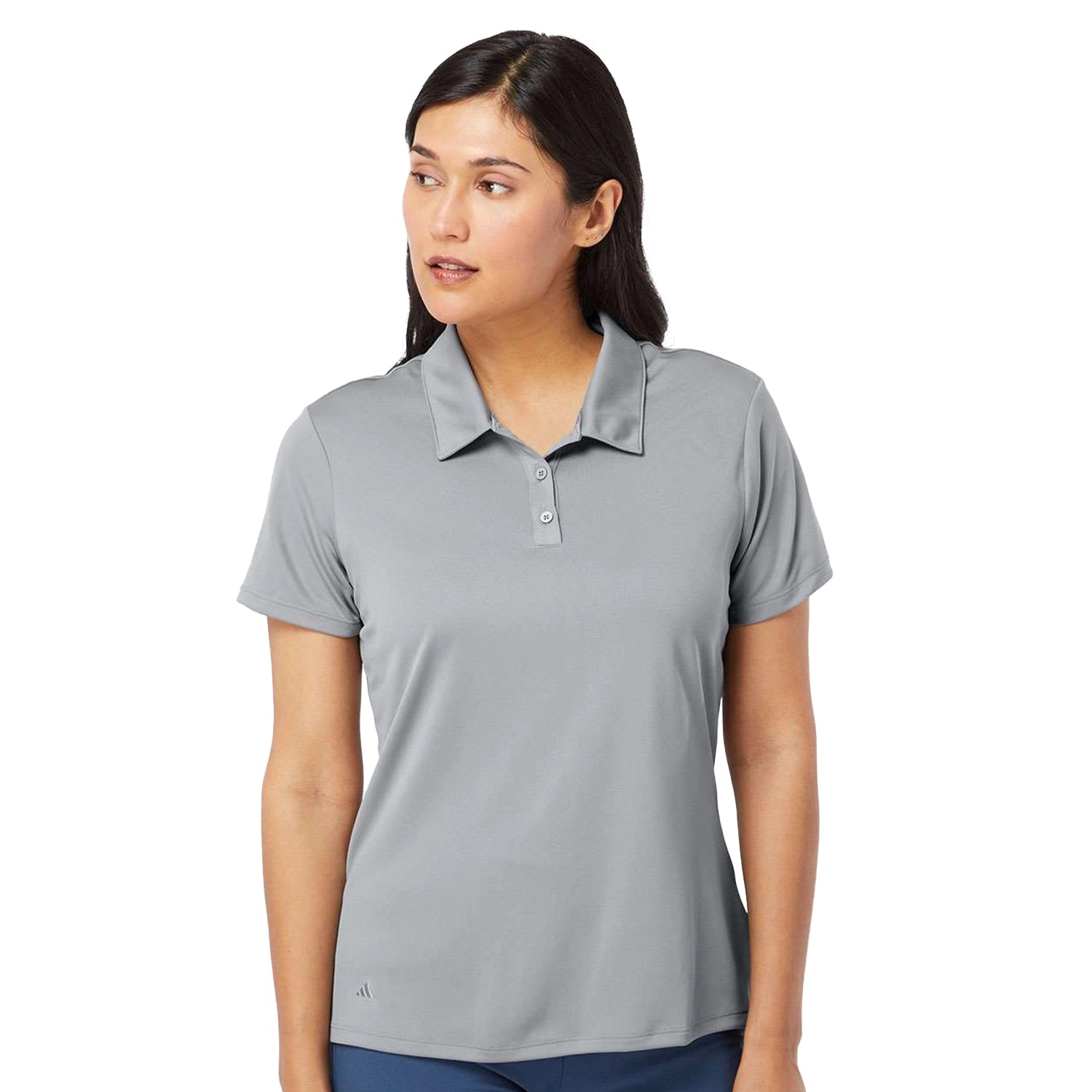 Adidas Women's Performance Embroidered Polo - Grey Three